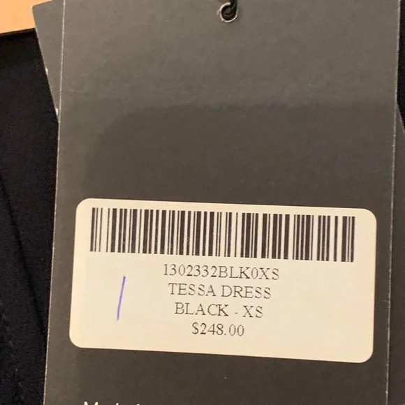 Reformation black long sleeve dress